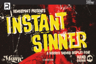 Instant Sinner: A Display Font for Bold Craft Projects